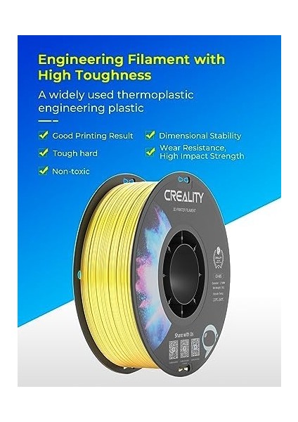Abs Filament 1,75 Mm, Cr Abs Filament, Yüksek Dayanıklılık, Zehirsiz, Aşınmaya Dayanıklı, Tüm Creality Fdm-3d Yazıcılar ile Uyumlu, Beyaz 1 kg fiyatları