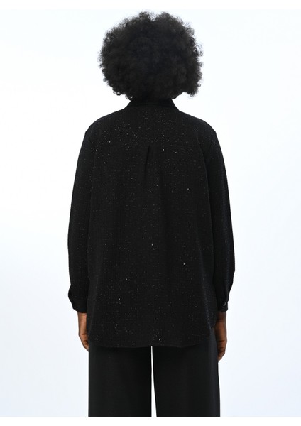 Kadın Sim Detaylı Oversize Kesim Gömlek indirimleri