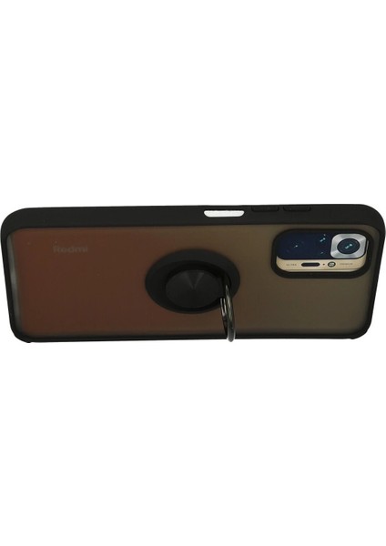Yzlal Newface Xiaomi Redmi Note 10 Kılıf Montreal Yüzüklü Silikon Kapak - Siyah modelleri