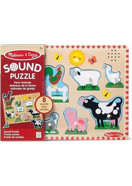 & Doug Sesli Ahşap Yapboz, Çiftlik Hayvanları, 2 Yaş ve Üzeri Erkek ve Kız Çocuk Için Hediye modelleri