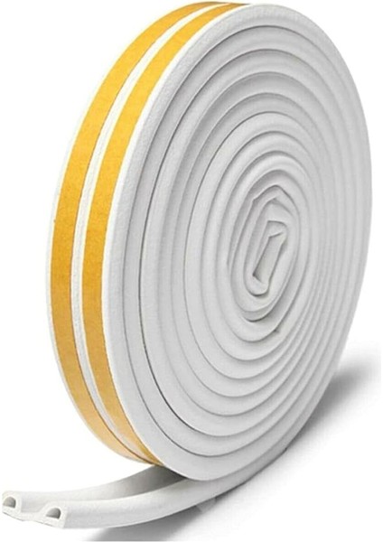 5x2=10 Metre Beyaz Kapı Pencere Soğuk Izolasyon Bandı Fitili Yapışkanlı