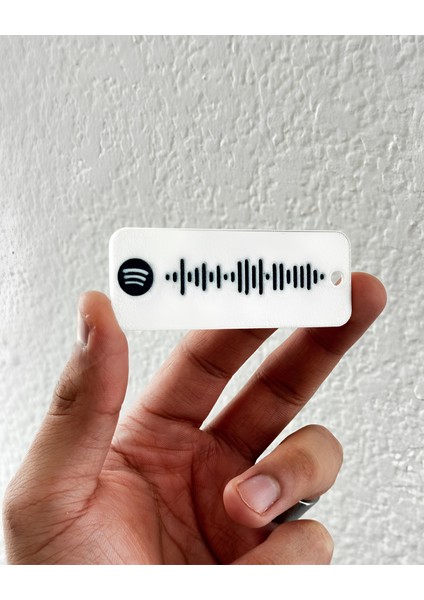 Özel Tasarım Spotify Şarkı Müzik Temalı Barkodlu Anahtarlık fiyatları