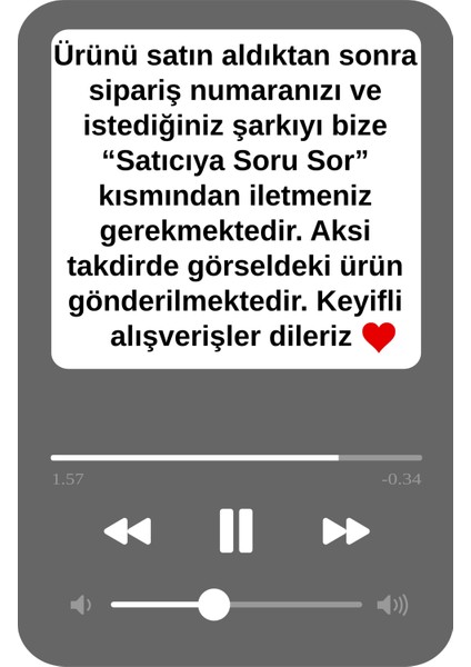 Özel Tasarım Spotify Şarkı Müzik Temalı Barkodlu Anahtarlık fırsatları