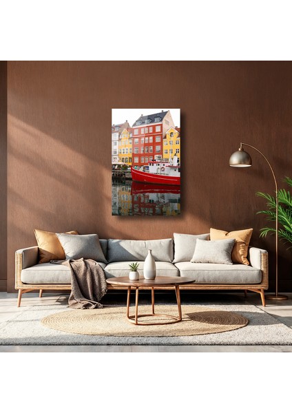 Kopenhang Evleri - Cam Tablo - DEG0020 fırsatları