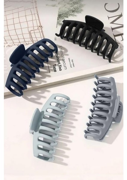 Mandal Toka Kadın Siyah Kahve Kadın Çocuk Mandal Toka, Lastik Toka Seti, Toka Organizer, Toka, Kız Çocuk Toka, Kadife Toka (11CM) 4&apos;lü Set