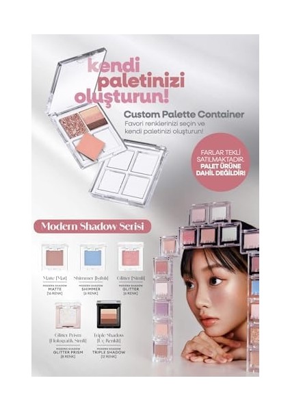 Mıssha Yumuşak Dokulu, Dökülme Yapmayan Mat Tekli Göz Farı Modern Shadow Matte (106 Forever Peach) modelleri