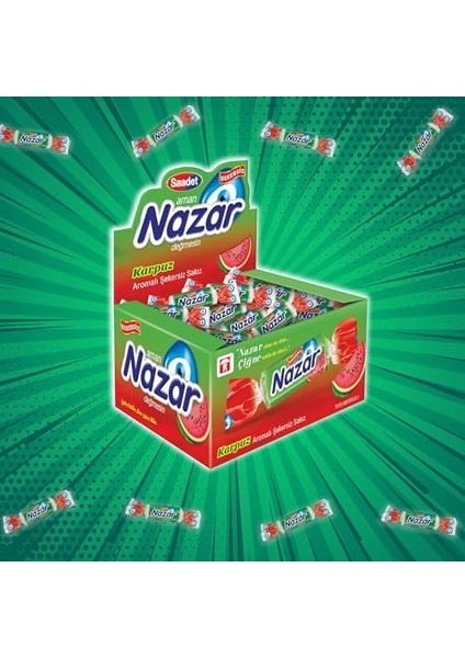 Nazar Şekersiz Sakız 100&APOS;LÜ Kutu Karpuz modelleri