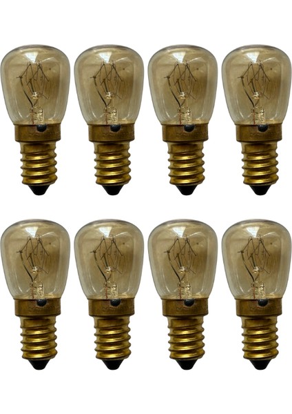(8 adet) Ledvance 25W Sarı Işık E14 Duylu (Ince Duy) Fırın Ampulü