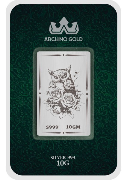 Sırlı ve Bilgeliğin Gözlerin Simgesi Olan Baykuş Temalı Hediyelik 10 Gram 999 Ayar Gümüş KÜLÇESI-733 fiyatları