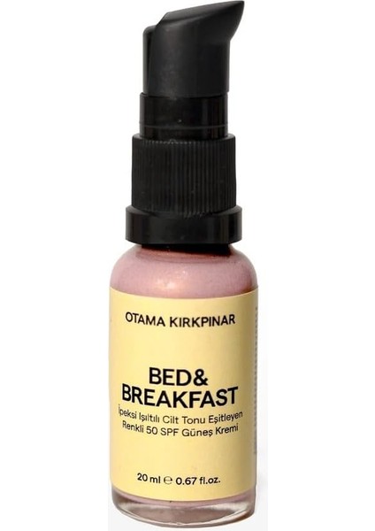 Otama Kırkpınar Bed&breakfast Işıltılı Cilt Tonu Dengeleyici, 50+ Spf Güneş Kremi 20 ml