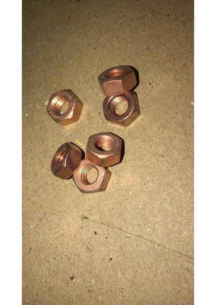 Tofaş Doğan Kartal Şahin Renault 12 Egzoz Manifolt Somunu Bakır 6 Adet Takım