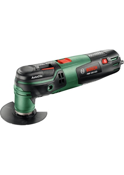 Pmf 250 Ces Çok Fonksiyonlu El Aleti, 250 W, 4 Kademeli Derilik Mesnedi, Testereleme, Zımparalama, Yeşil