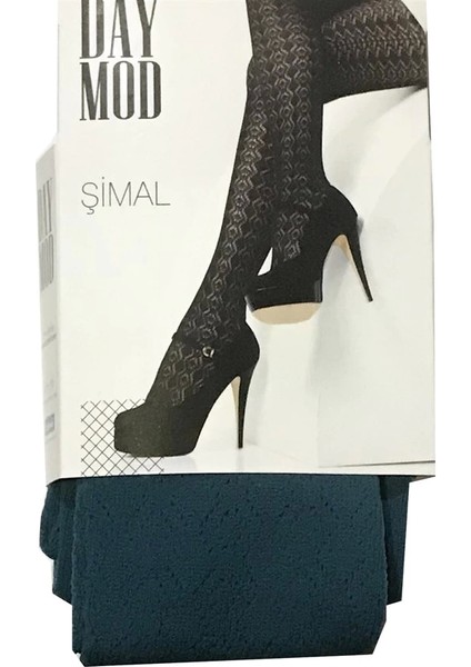 Daymod Kadın Şimal Micro File Desenli Külotlu Çorap