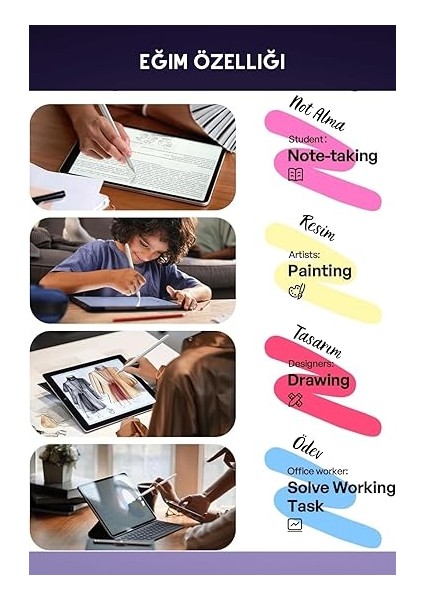 Ipad Mini 2024 7. Nesil 8.3 Uyumlu Manyetik Şarj Olabilen Bluetooth Özellikli Stylus Tablet Kalemi indirimleri