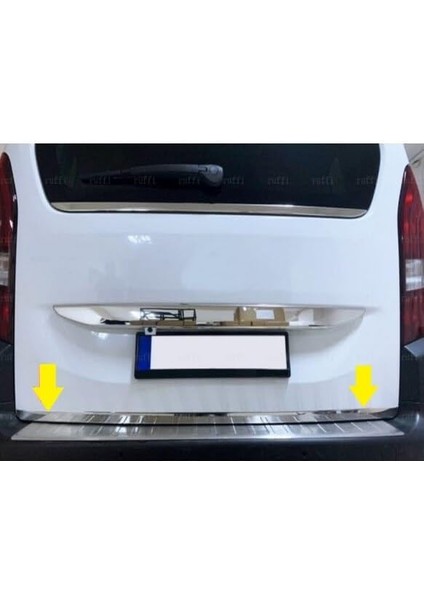 Oto Aksesuar Krom Bagaj Alt Çıtası 2018 Üzeri Paslanmaz Çelik Citroen Berlingo ile Uyumlu