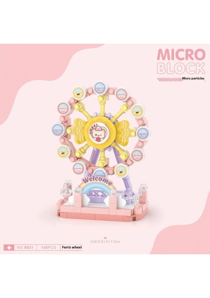 Hareket Eden Lunapark Serisi Mikro Bloklar - Dönme Dolap 140 Parça 10+ Yaş - Lunapark Maketi fiyatları
