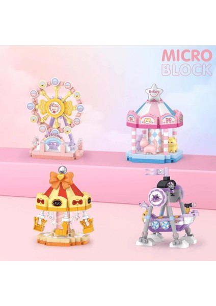 Hareket Eden Lunapark Serisi Mikro Bloklar - Dönme Dolap 140 Parça 10+ Yaş - Lunapark Maketi fırsatları