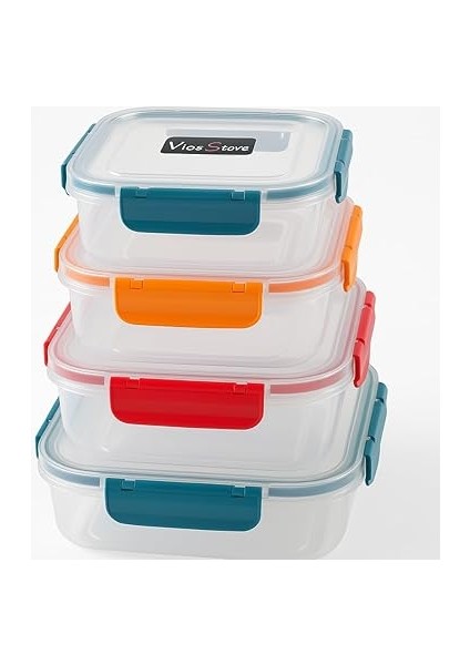 Store 4’lü Kilitli Saklama Kabı Seti – Sızdırmaz Kapaklı, Farklı Boy ve Renklerde, Bpa Içermez, Plastik Gıda Saklama Kutusu (Mavi) fiyatları
