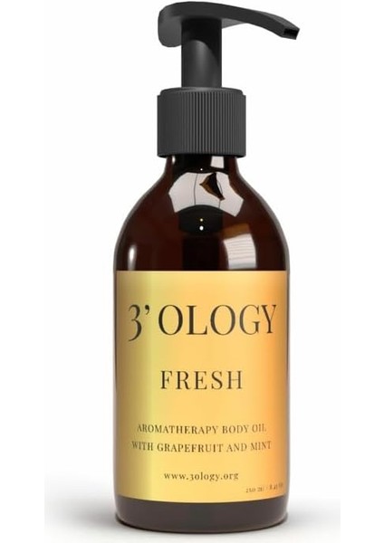 3&apos;ology Aromatherapy Body Oil With Grapefruit And Mint, 250 ml
