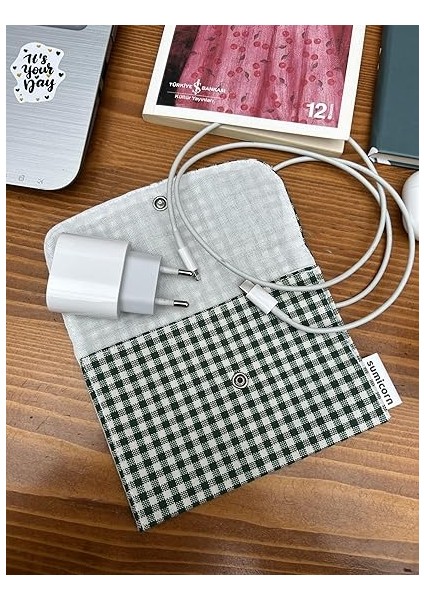 Keten Yıkanabilir Çıtçıt Detaylı Kadınlar Için Ped Çantası,mini Kozmetik Makyaj Çantası,ped Kesesi,cüzdan,kartlık (Koyu Yeşil) fiyatları