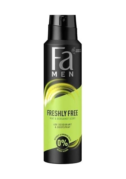 Fa Ds Men Freshly Free Mint&bergamot Deo Sprey 150 ml indirimleri