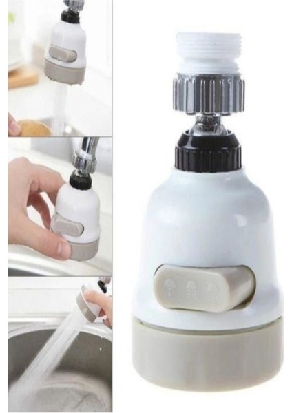 Su Tasarruflu 360° Hareketli Beyaz Mutfak Lavabo Çeşme Batarya Musluk Başlığı fiyatları