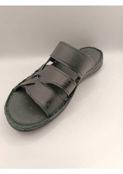 Erkek Hakiki Deri Terlik Yumuşak Puf Yazlık Ortopedik Terlik modelleri