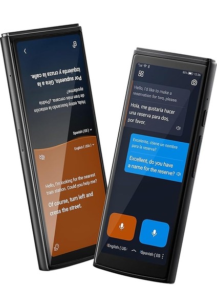 Aı Dil Tercüman Cihazı — 60 Dil, Gerçek Zamanlı Bölünmüş Ekran ve Iki Yönlü Anlık Sesli Çeviri, 18 Çevrimdışı Paket, K-12 Eğitimi, Iş, Seyahat Için 2 Yıllık Global Veri