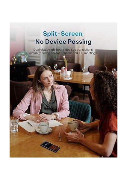 Aı Dil Tercüman Cihazı — 60 Dil, Gerçek Zamanlı Bölünmüş Ekran ve Iki Yönlü Anlık Sesli Çeviri, 18 Çevrimdışı Paket, K-12 Eğitimi, Iş, Seyahat Için 2 Yıllık Global Veri modelleri