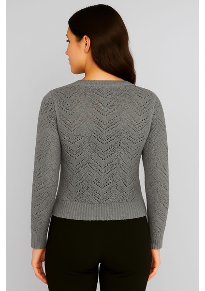 Kadın V Yaka Önü Düğmeli Mevsimlik Hırka modelleri