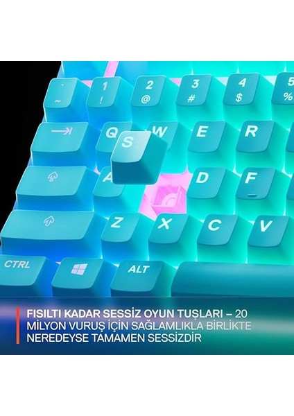 Apex 3 Tkl Rgb Suya ve Toza Dayanıklı Türkçe Gaming Klavye – Mavi indirimleri