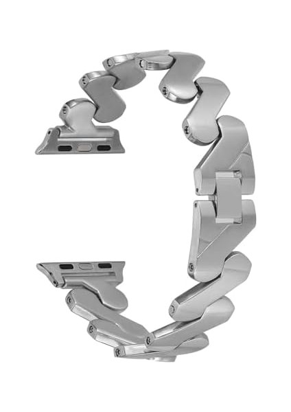 Ile Uyumlu 38MM/40MM Kordon Krd-80 Metal Strap Kayış Gümüş fiyatları