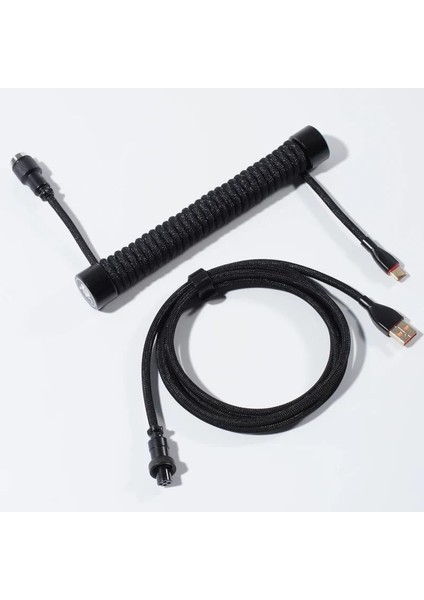 Sarmal Aviator USB To Type-C Mekanik Klavye Uyumlu Oyuncu Kablosu, 1.85M, Siyah