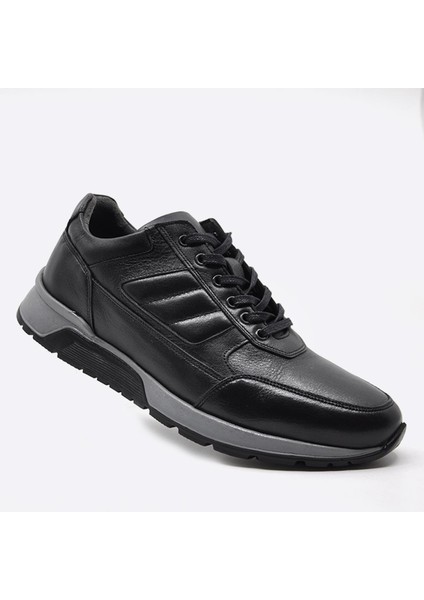 Siyah Hakiki Deri Sneaker Ayakkabı 2720 306