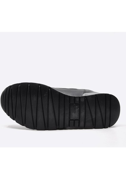 Siyah Hakiki Deri Sneaker Ayakkabı 2720 306