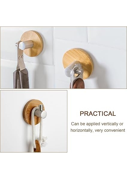 Ahşap Bambu Havlu Askısı, 2 Adet, 304 Paslanmaz Çelik Bambu Kanca, Suya Dayanıklı, Yapışkan Kanca, Duvar Havlu Askısı, Ahşap, Kendinden Yapışkanlı Kanca, Oturma Odası, Mutfak, Banyo, Yatak modelleri