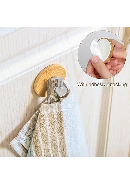 Ahşap Bambu Havlu Askısı, 2 Adet, 304 Paslanmaz Çelik Bambu Kanca, Suya Dayanıklı, Yapışkan Kanca, Duvar Havlu Askısı, Ahşap, Kendinden Yapışkanlı Kanca, Oturma Odası, Mutfak, Banyo, Yatak fırsatları