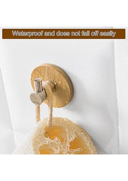 Ahşap Bambu Havlu Askısı, 2 Adet, 304 Paslanmaz Çelik Bambu Kanca, Suya Dayanıklı, Yapışkan Kanca, Duvar Havlu Askısı, Ahşap, Kendinden Yapışkanlı Kanca, Oturma Odası, Mutfak, Banyo, Yatak indirimleri