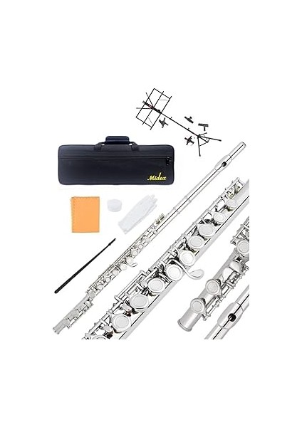 YFL-16G Gümüş Yan Flüt 16 Delikli Gümüş Kaplama (Nota Sehpası Hediye) fiyatları