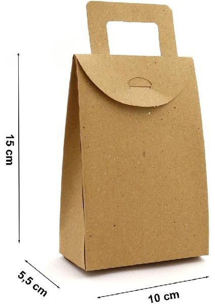 Kraft Renk Çanta Model Hediye Kutusu (20 Adet) modelleri