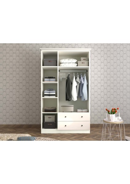 Soft 3 Kapaklı 2 Çekmeceli Aynalı Gardırop fırsatları