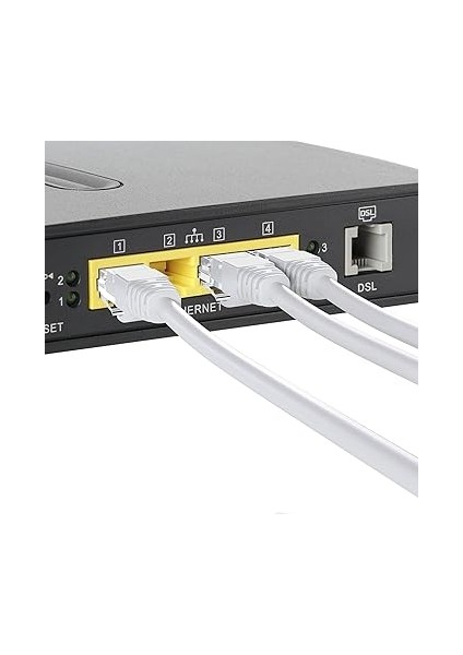 Cat6 Utp Ethernet Ağ Kablosu Yüksek Hızlı RJ45 Lan Internet Kablosu | Router, Modem, Pc, Oyun Konsolu, Ps4, Ps5, Laptop ve Ağ Cihazları Için Dayanıklı (2 Metre) modelleri