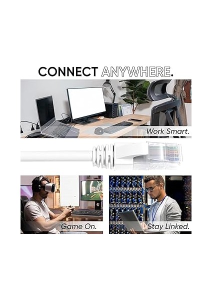 Cat6 Utp Ethernet Ağ Kablosu Yüksek Hızlı RJ45 Lan Internet Kablosu | Router, Modem, Pc, Oyun Konsolu, Ps4, Ps5, Laptop ve Ağ Cihazları Için Dayanıklı (2 Metre) indirimleri