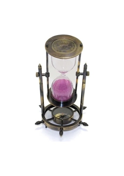 Pirinç Pusulalı Kum Saati Model 3