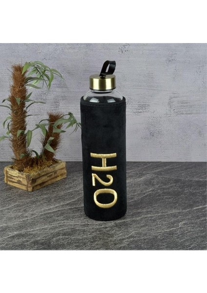 H2O Kılıflı Cam Matara 600ML.