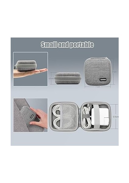 MacBook Air/pro Şarj Cihazı Için Saklama Çantası, Dizüstü Bilgisayar Aksesuarı Saklama Çantası, Küçük Saklama Kutusu, Magic Mouse/usb-Flash Bellek/güç Kablosu/kulaklık Için, Toz Geçirmez ve indirimleri