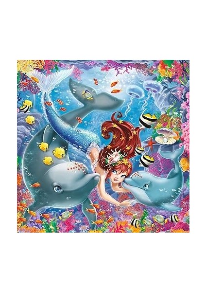 3X49 Parça Yapboz Wd Mermaid fırsatları