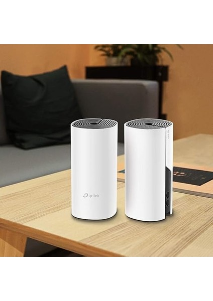 Deco M4 2-Pack, AC1200 Mbps, Dual-Band, Gigabit Portları, 100 Cihaza Kadar Bağlanılabilirlik, 260 M²'ye Kadar Kapsama, Mobil Uygulama ile Kolay Kurulum, Wi-Fi 5 Mesh Sistemi modelleri