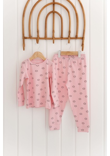 %100 Pamuk Desenli Kız Çocuk Pijama Takımı fırsatları