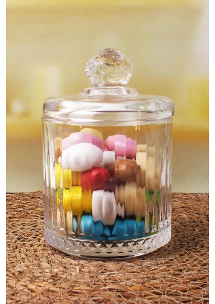 Lüx Büyük Cam Şekerlik & Cam, Kesme Cam Lüx Şekerlik 13CM*7.8CM - 06638